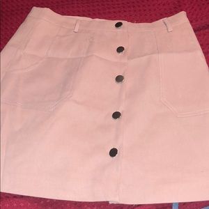 Peach button skirt